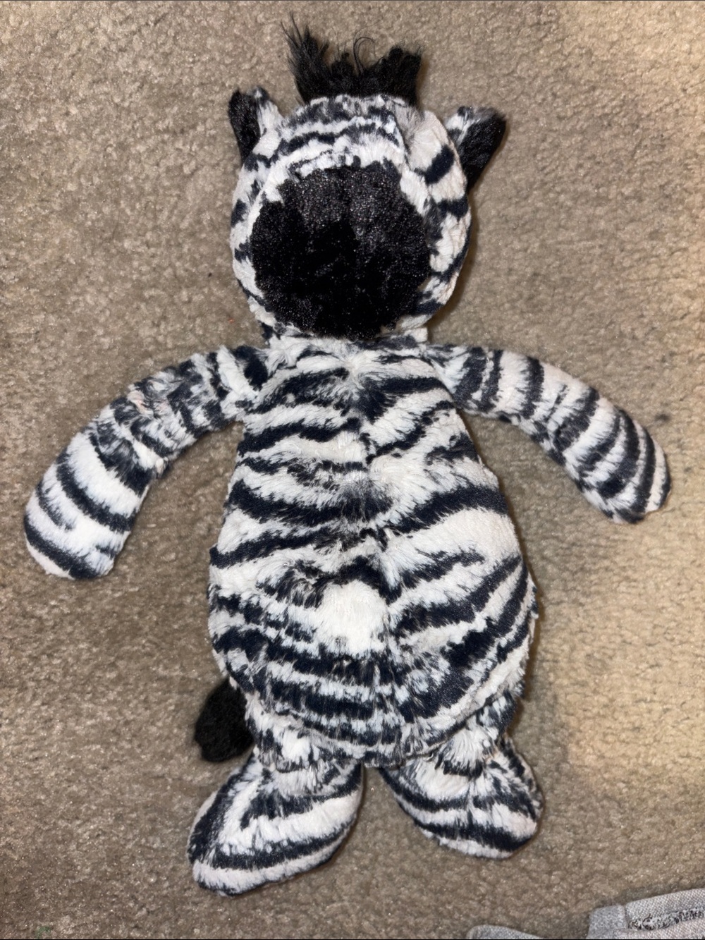 Jellycat Black & White Striped Bashf Zebra Plush